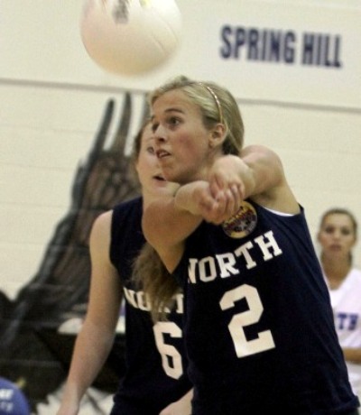 Allender Doggett (2) of Jacksonville plays the ball in the North's 3-0 win over the South. (Photo courtesy creativefx)
